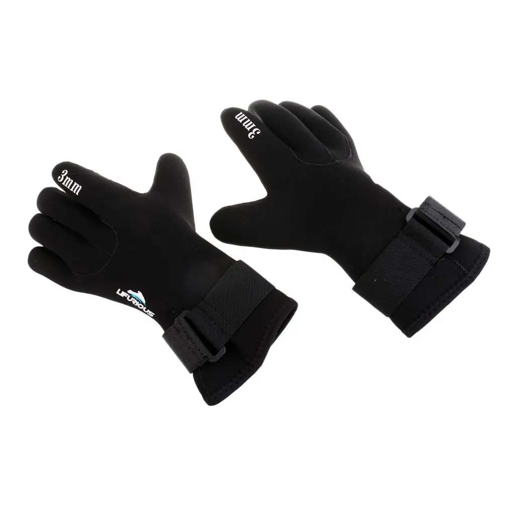 Black 3mm Neoprene Diving Scuba Spearfishing Snorkeling kayak Wetsuit Gloves Size S-XL