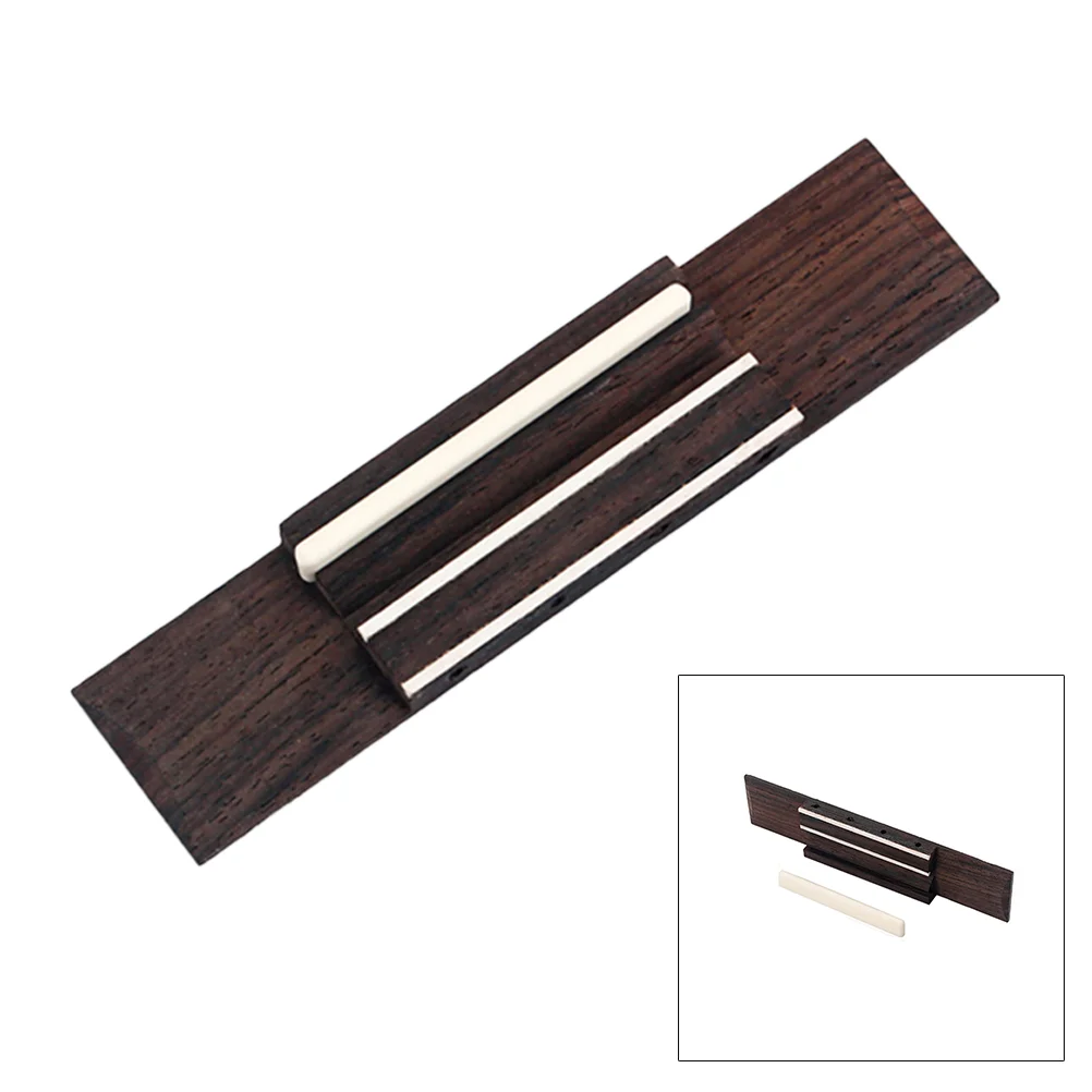 

Rosewood Saddle and Bridge Kit Set for Ukulele Replacement Music Instrument Supply Accessory Part