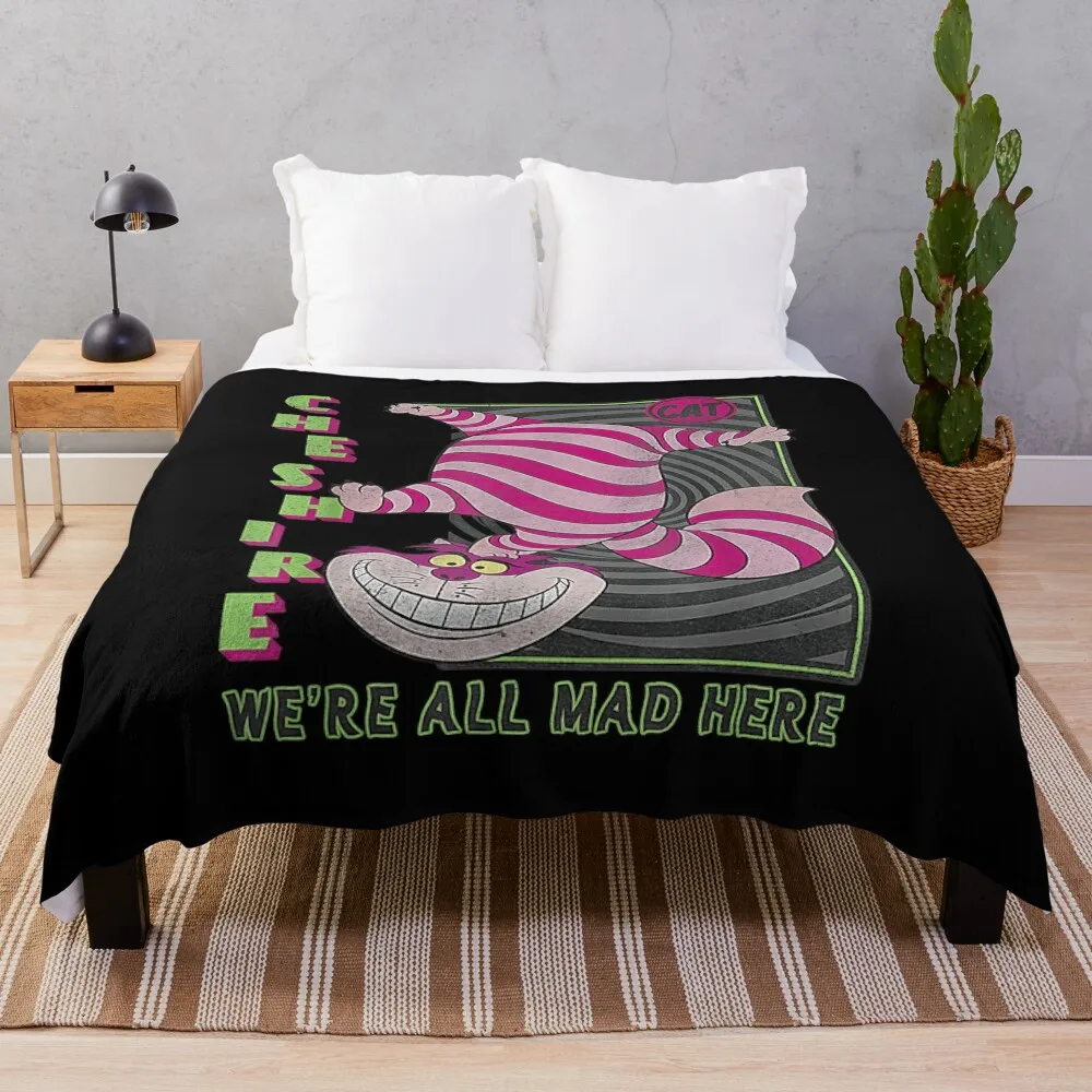 

We're All Mad Here Throw Blanket Warm Camping valentine gift ideas Softest Blankets