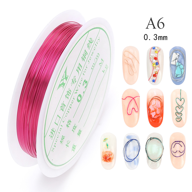 Nail Art Copper Thread Jewelry Metal Thread Nail Art Copper Thread Nail Accessories DIY Bead String Jewelry Accessories