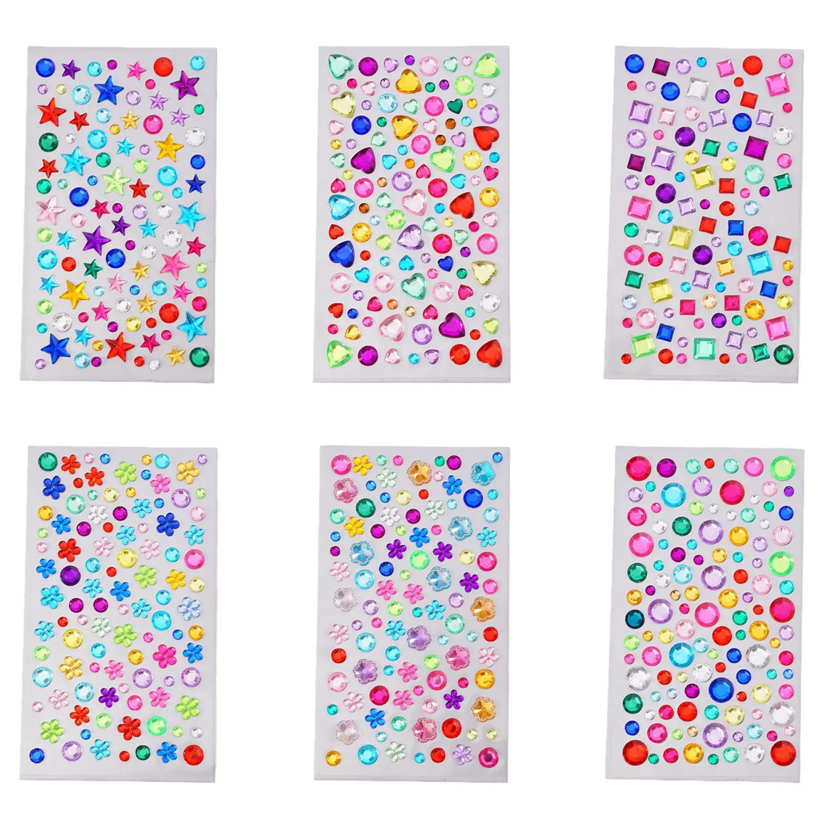 Kinder 3D Edelstein AufkleberDIY Acryl Diamant Kristall Selbstklebende Aufkleber Funkelnden Strass Aufkleber für kinder Mädchen Dekor U0K2 – Detail 24