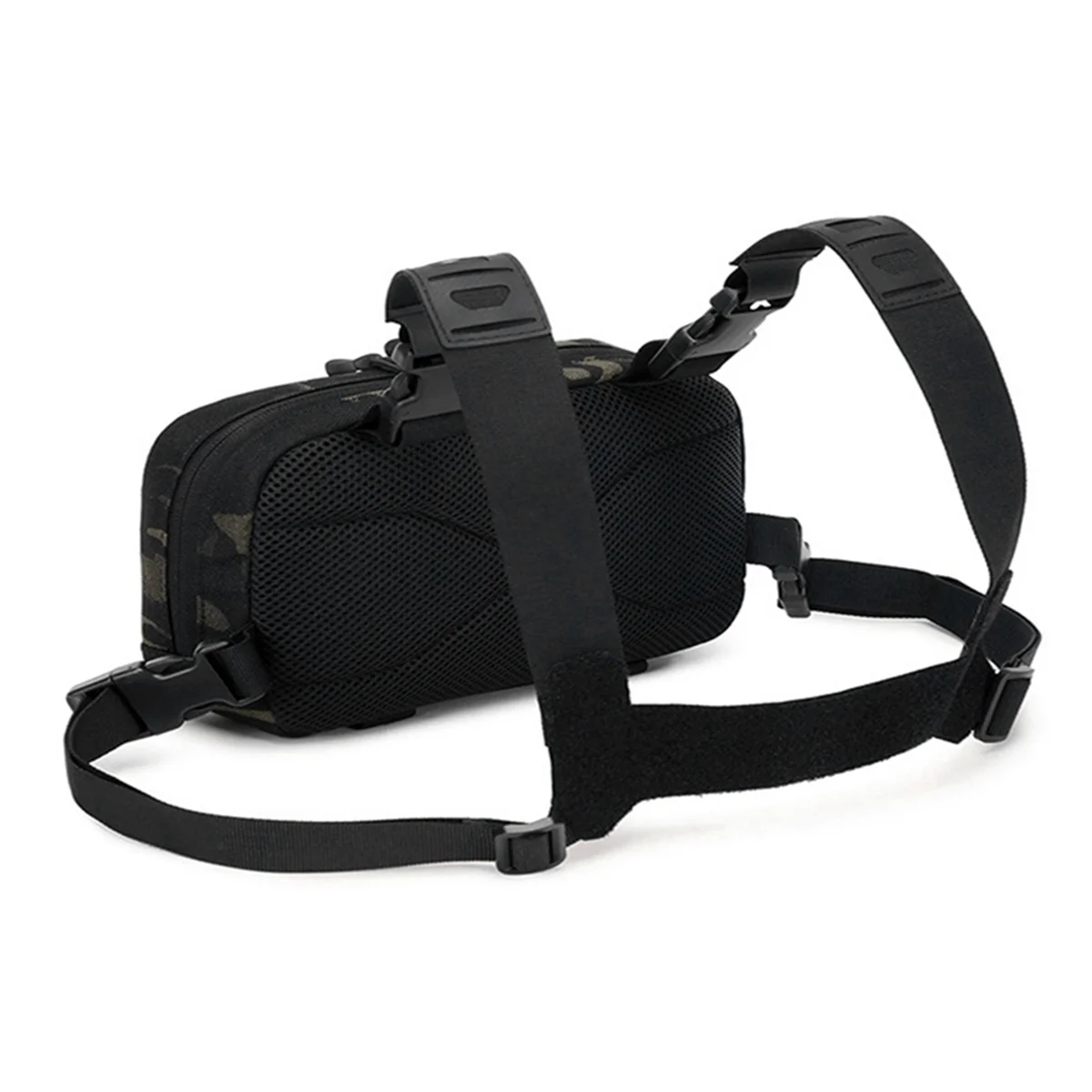 BAAU Rig Backpack Camping Recon Kit Bag Vest Front Pouch Multi-Purpose Daypack for Hiking Fishing Lure Pack,Black