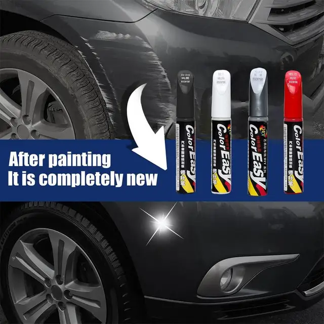 4 pezzi penna professionale per riparazione graffi auto penna per vernice per ritocco automatico per styling auto rimozione riempimento graffi cura della vernice per auto nero bianco 3