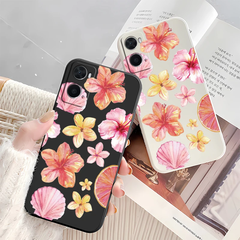 Colorful Floral Pattern Shockproof Silicone Phone Case