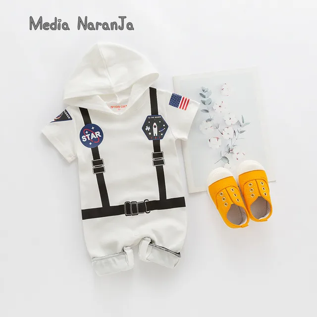 Space Suit Summer Baby Boy Toddler Infant Short Sleeve One Piece Festive Clothing