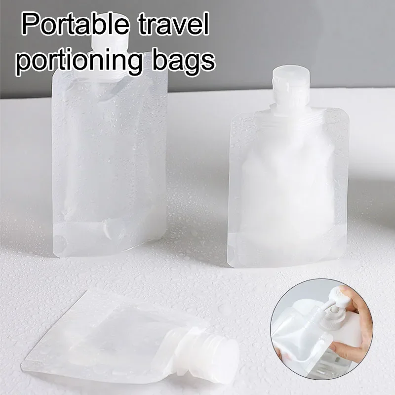 Set of 5 Refillable Travel Cosmetic Bottles and Pouches - Assorted Sizes