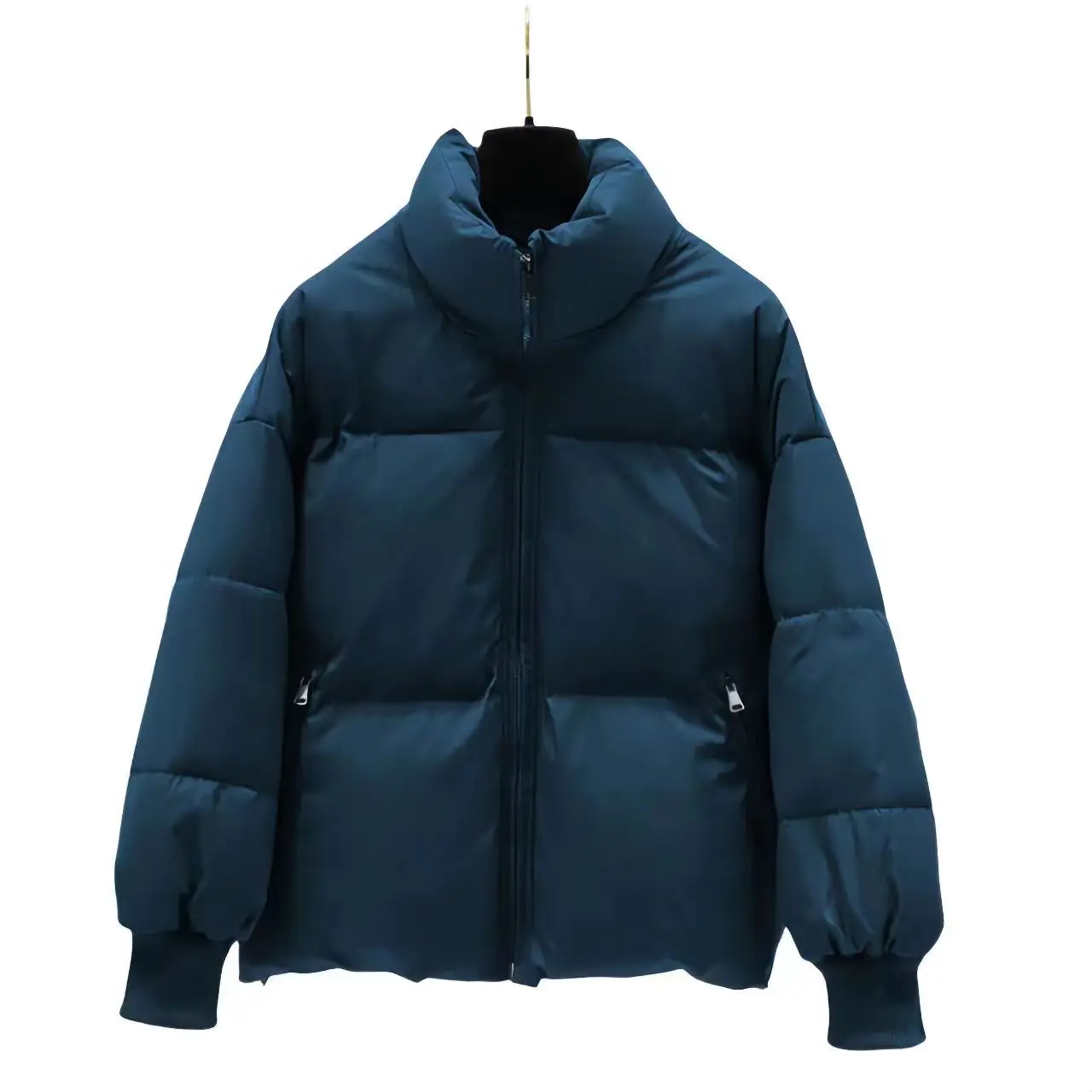 

Thick Warm Parkas for Women, Oversized, Stand Collar, Korean Down, Cotton Coats, Solid Padded, Female Clothing, Top, Winter, New