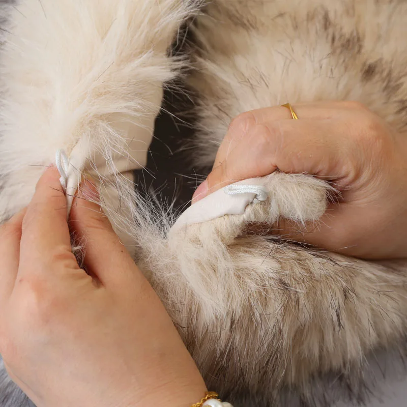 Neue Frauen Faux Pelz Kragen Winter Warme Schal Schal Nachahmung Waschbären Pelz Kragen Jacken Mantel Hut Streifen Große Größe Gefälschte Pelz Kragen – Detail 5