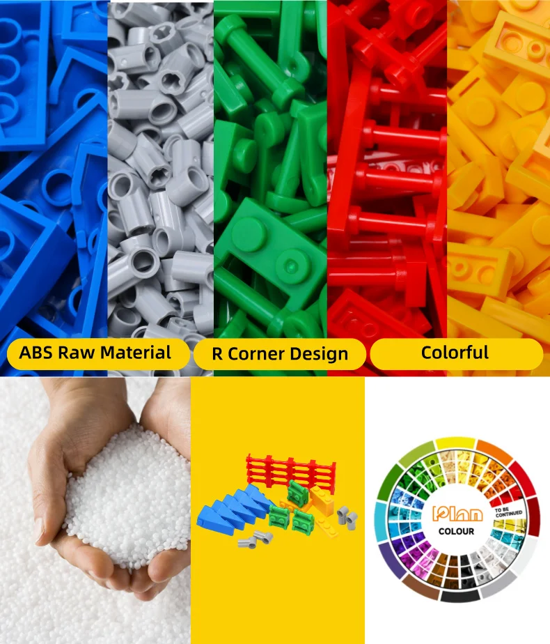Vibrant Orange Building Plate 100g - Creative DIY Toy Assembly Parts