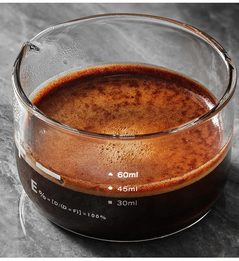 Description Picture 5 of itemMUVNA Glass Coffee Cup Espresso Ounce Cup Coffee Machine with Scale 100ml Measuring Cup Barista Accessories