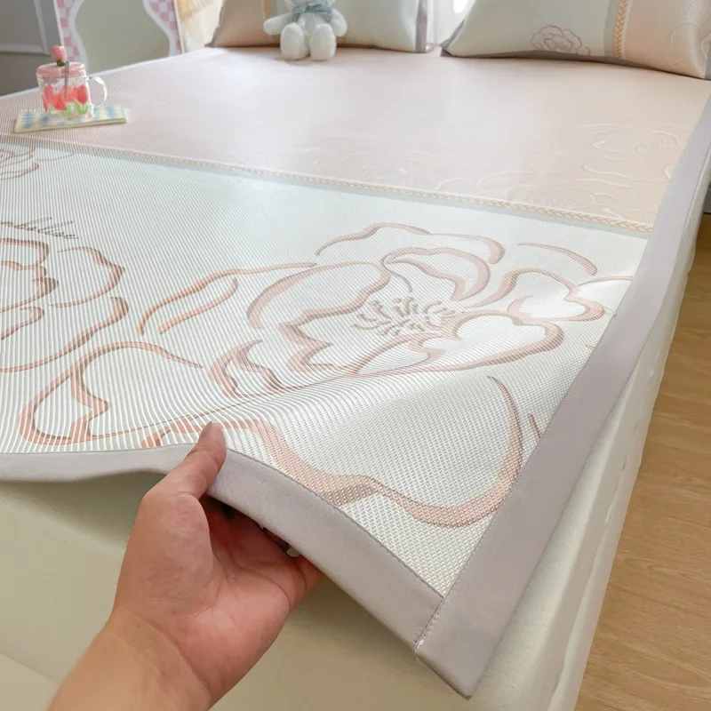 

Ice Vine Mat Summer Mat Single Double Dormitory Bed Sheet Breathable Cool Mat Set