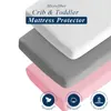 Microfiber Fitted Crib Sheets for Baby Boys Girls Cozy & Soft Solid Color Toddler Bed Sheets for Standard Crib Mattr 1