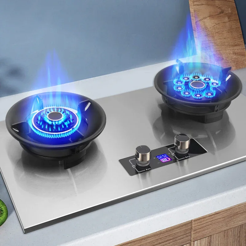 Gas Stove Price High Power 2 Burner Stainless Steel Battery Smart Cooker China Burner Gas Stove for Home
