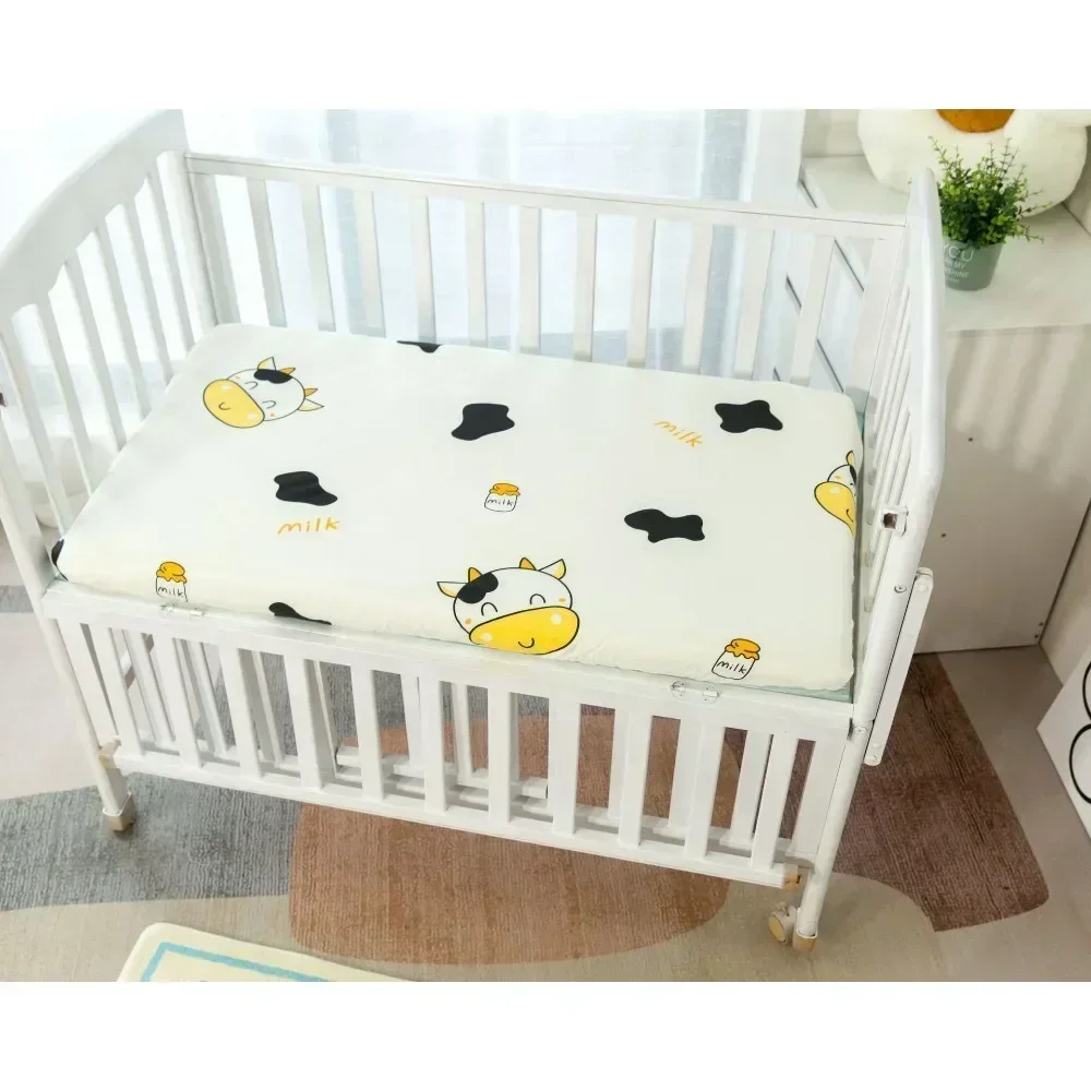 Soft Cotton Crib Fitted Sheets 50x90cm Baby Bed Mattress Covers Newborn Toddler Mini Cot Bedding Set Kids Print Design