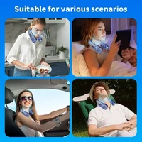 Neck Fan, Portable Bladeless Fan, 4000mAh Battery USB Rechargeable, LED Display, 360 °   Cooling Wearable Personal Fan, 3 Speeds 2