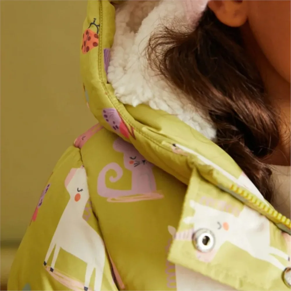 Children's Jackets Winter New Cartoon Fashion Warm Boys Cotton Clothing Cotton Cute Girls Hooded Coat Children's Clothing