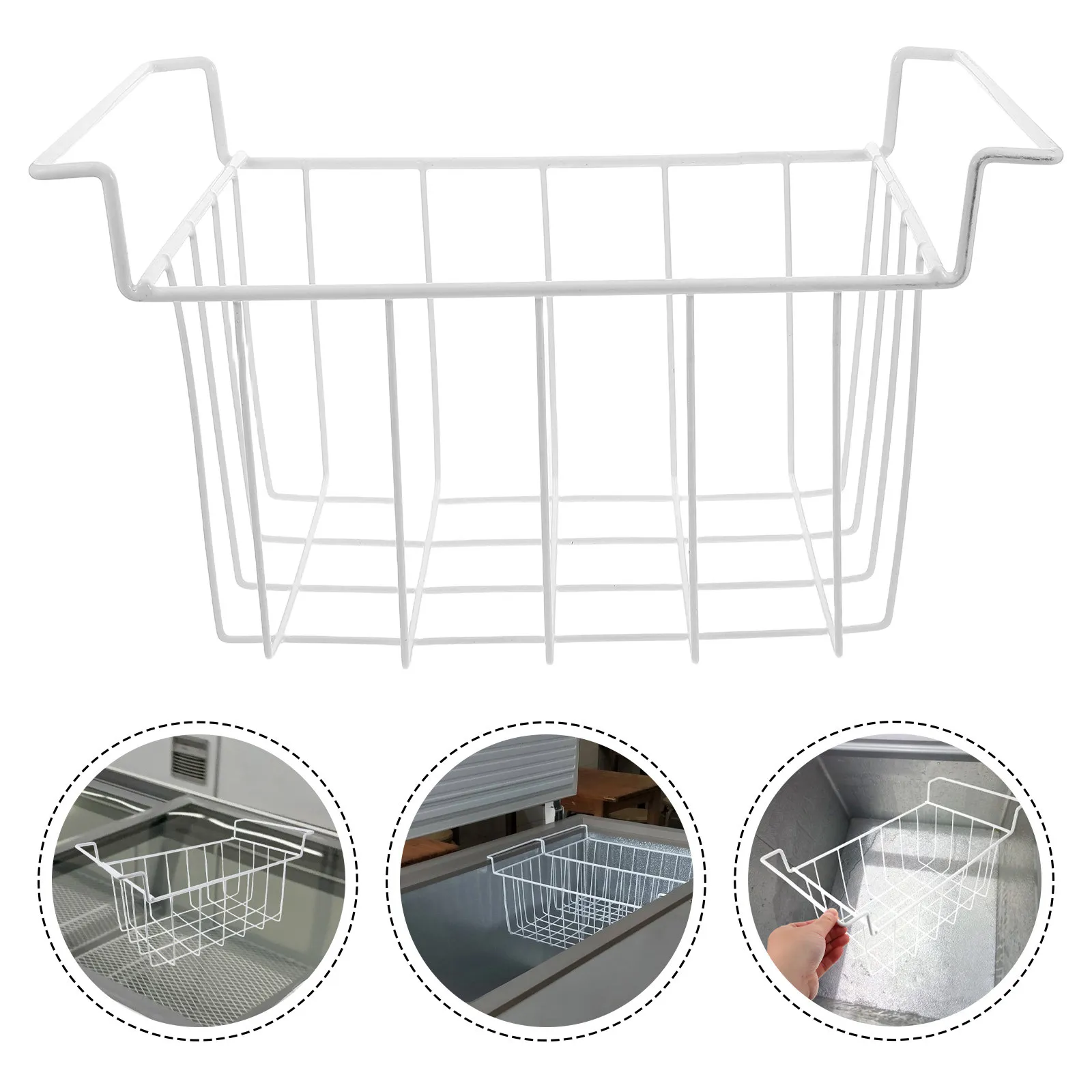 Deep Freezer Storage Rack Hanging Metal Wire Basket for Chest Freezer ...