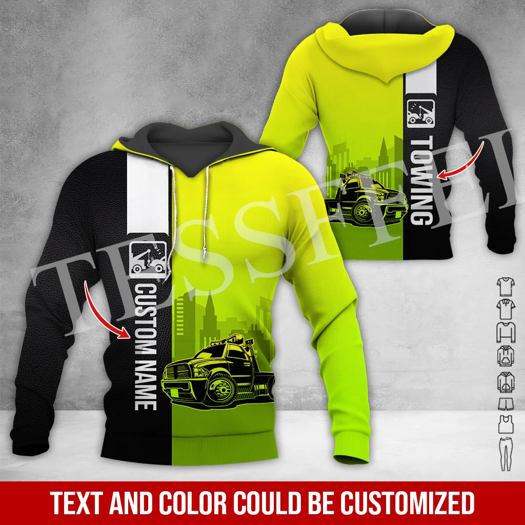 Nome Personalizzato Cosplay Tow Truck Driver Trucker Worker Retro Tuta 3Dprint Harajuku Casual Pullover Jacket Felpe Vintage X31