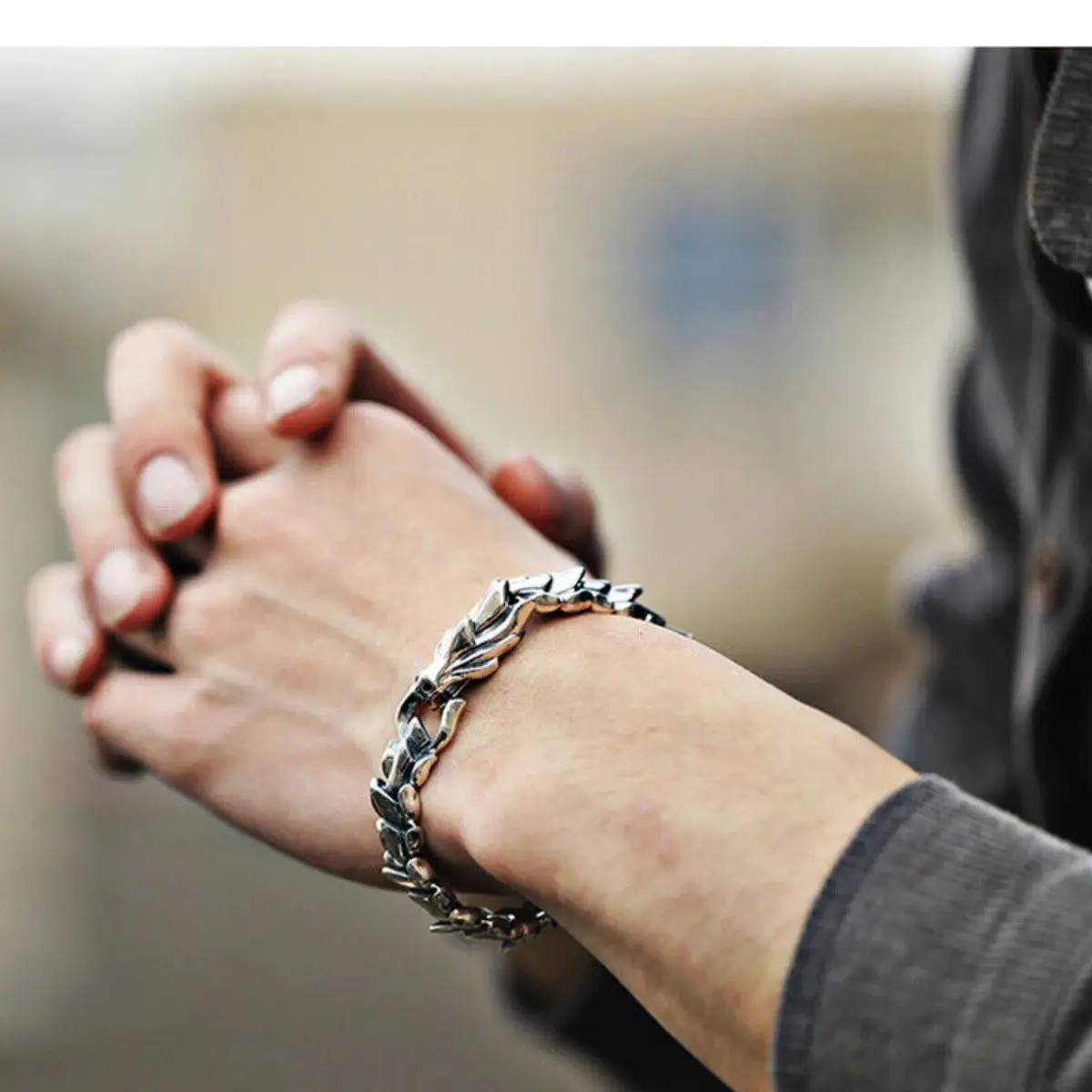 Men's Viking Dragon Bangle Bracelet 20CM 3 Color