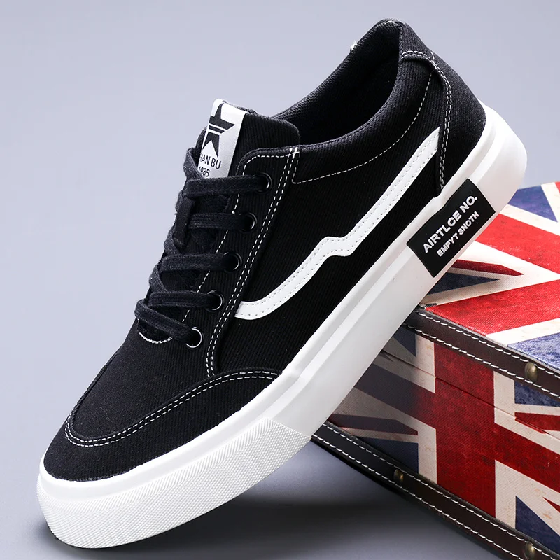 Red Canvas Casual Shoes For Men Comfortable Low Cut Vulcanized Shoes Men Lace-Up Lightweight Flat Sneaker Men espadrilles hommes 6