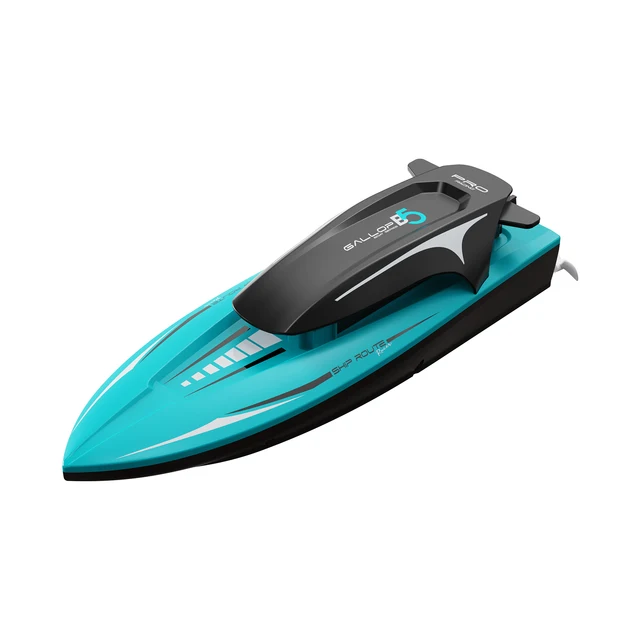 Max Speed 20km/h RC Motorboat with LED Light RC Competitive Rowing Boat 20min Working Time 80m Control Distance for Child Kids 4