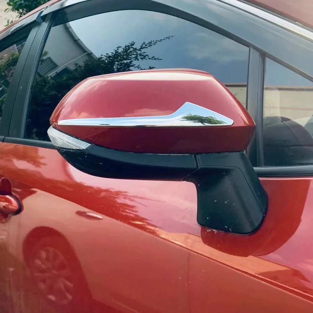 For Toyota Yaris Cross 2020 2021 2022 Abs Chrome Car Below Side Door Mirrors Rearview Strip Cover Trim Styling Accessories
