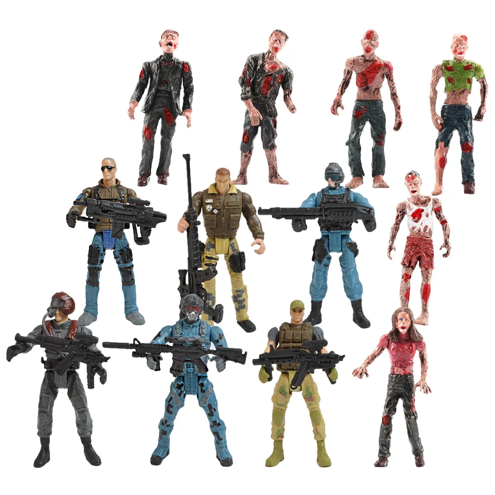 Soldier Models Simulation Zombie Playthings Flexible Figure Mini Toys For Kids action figure accessories