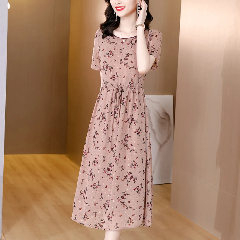white christmas dresses Elsie Modern A-Line Long Sleeves Chiffon Dresses, Terracotta