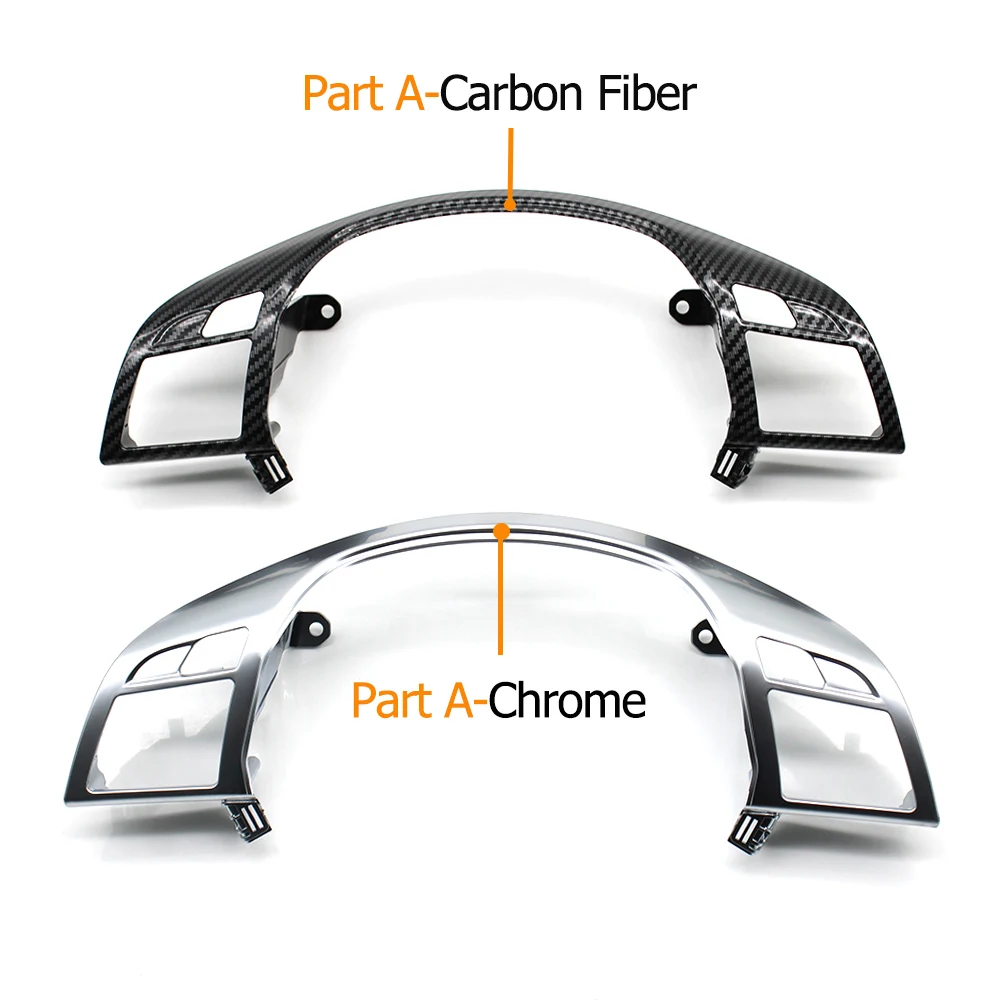 Car Steering Wheel Chrome Upper Cover Lower Trim Replacement For Mercedes Benz C E M ML GL GLS G Class W204 W212 W166 W463 steering wheel cover