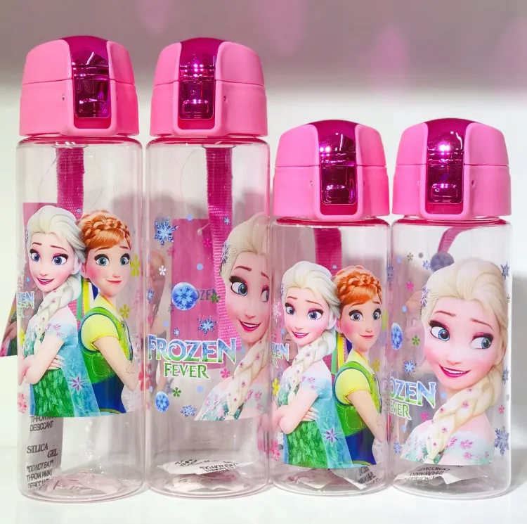 1pcs 350ml-470ml Disney princess children water bottle Frozen Elsa drinking cups boy girl student Mickey mouse summer kettle cup