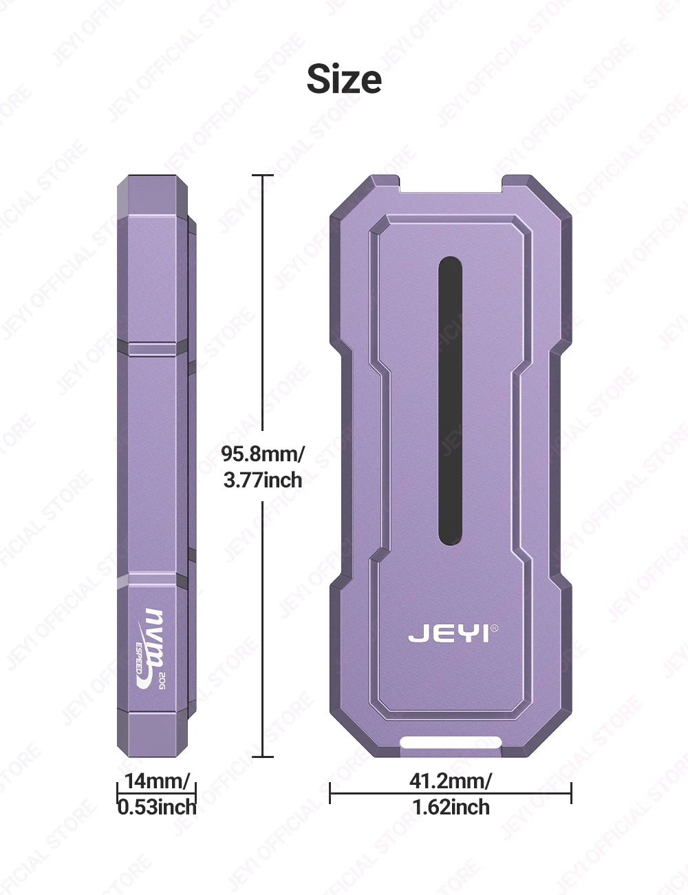 alumínio, Suporte USB 3.2 GEN2x2, UASP Trim,