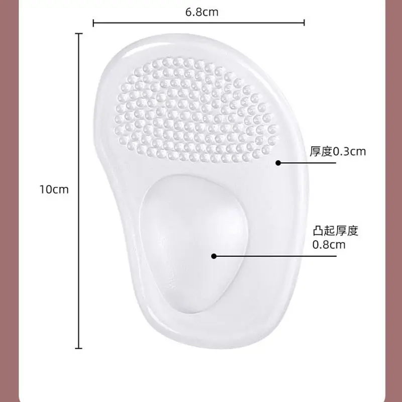 Shoe insoles Forefoot Pads Orthopedic Insoles Women Soft Silicone Gel Cushion Relieve Foot Pain Metatarsal Support Insert Pad