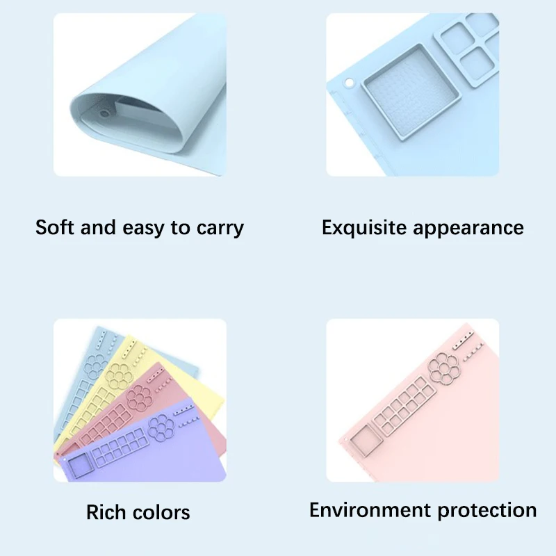 Silicon Sealing Wax Board Pad Wax Seal Stamps Digital Oil Painting Pad Silicone DIY Handmade Mats For Children'S Painting
