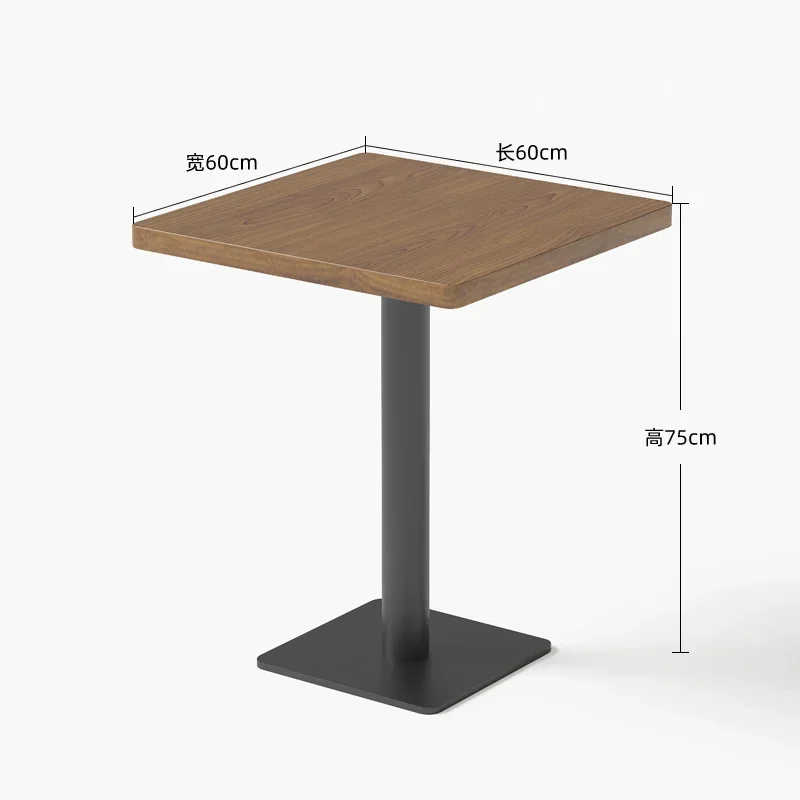 Dining solid wood table and combination restaurant special network red woven rattan dessert milk coffee shop commercial