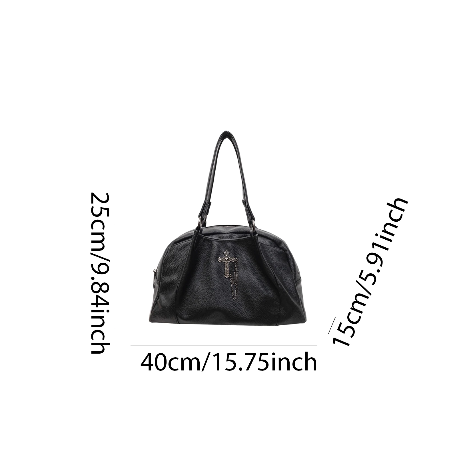 Women PU Cross Crossbody Satchel Large Capacity Tote Bag Handbag Purse for Daily School Travel