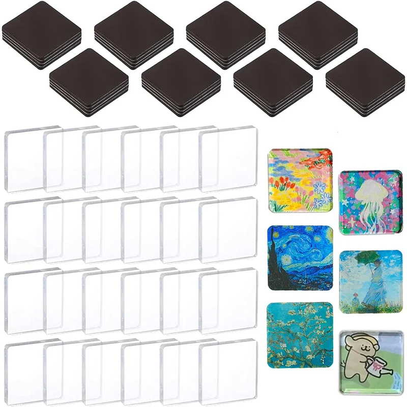 5/10PCS DIY Acryl Kühlschrank Magnete Leere Kühlschrank Rechteck Aufkleber Küche Büro Dekor Kreative Geburtstag DIY Handwerk Geschenk – Detail 5