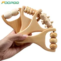 1 PCS Wooden Massage Roller, Instantly Self Massage Waist, Thigh, Legs, Hands, Full Body Roller Tool Massager DIY Maderotherapy