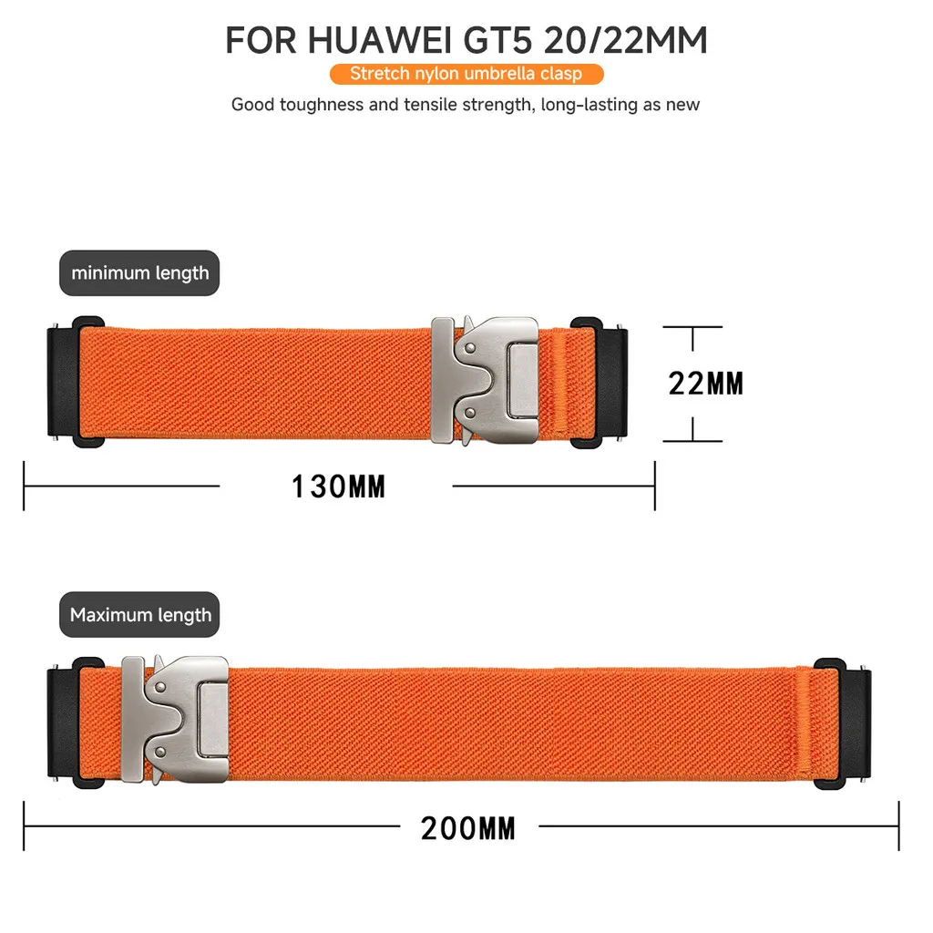 Nylon Loop Sport Watch Band - Versatile and Adjustable 20mm/22mm Strap