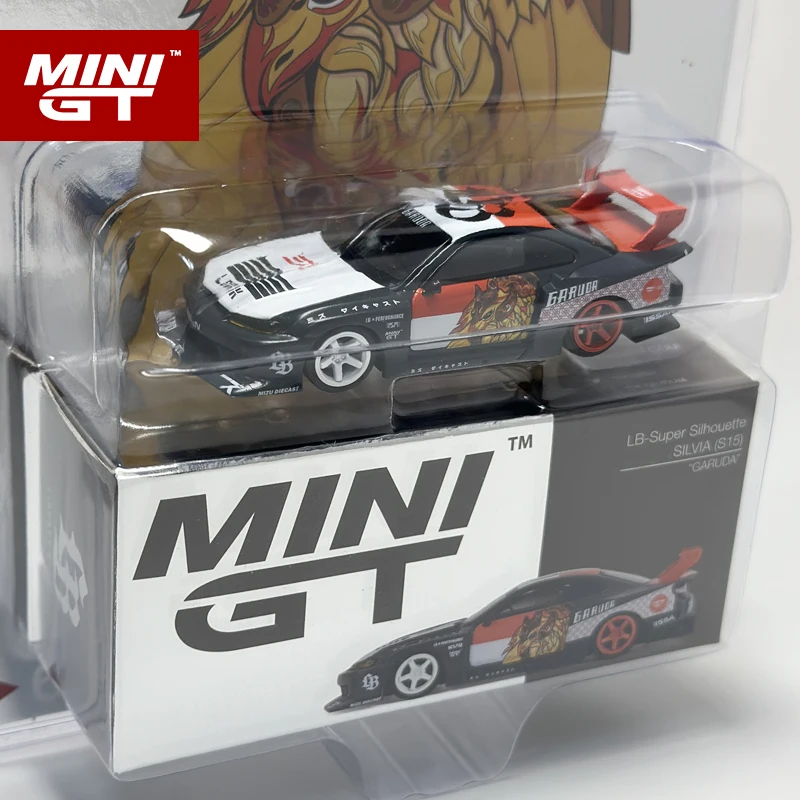 MINIGT 1:64 LB-Super Silhouette S15 MIZU SILVIA Garuda CHASE alloy