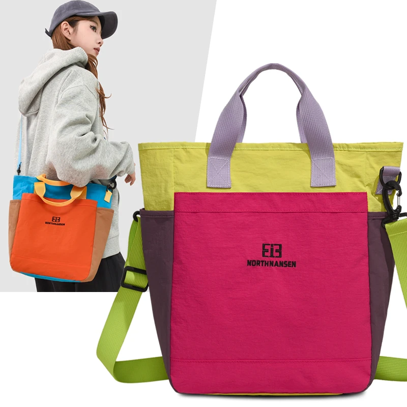 Borsa Tote Colorblock Nuova Collezione 2026 da Donna, Grande Capacità, Impermeabile in Nylon, Borsa a Mano Casual, Tracolla, Borsa a Spalla per Pendolari e Shopping - immagine 3