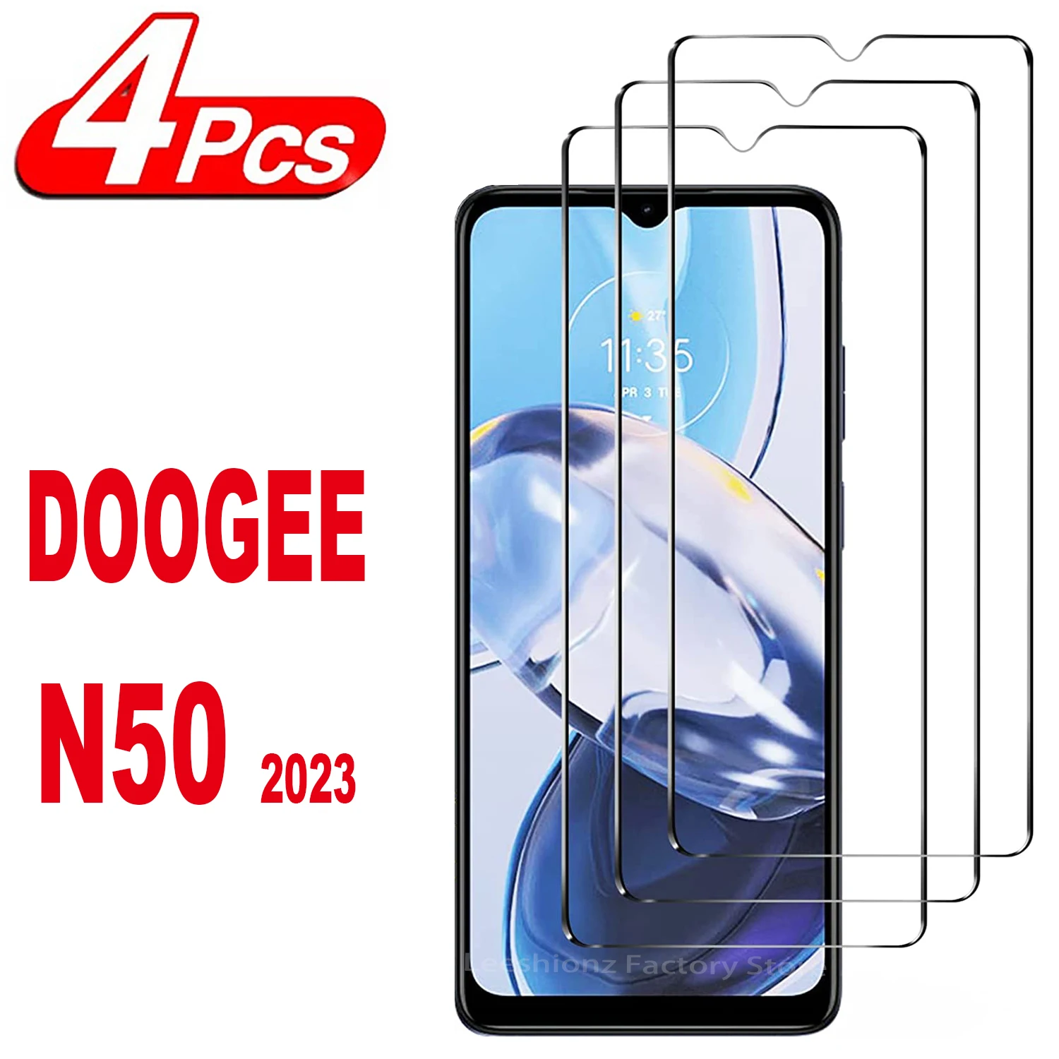 

2/4Pcs Tempered Glass For DOOGEE N50 2023 Screen Protector Glass Film