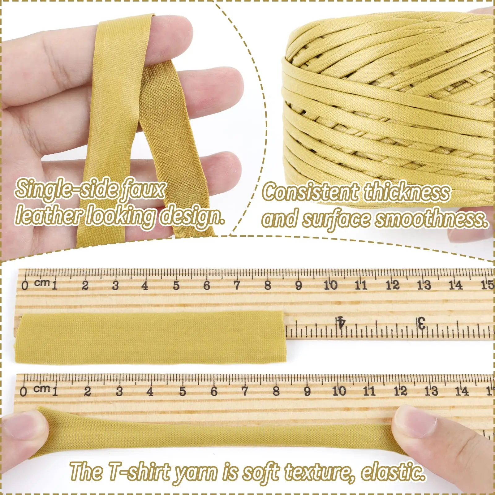 냅매트 인조 가죽 원단 실, DIY 직조 가방 패션 재킷 크로셰 실, 수제 액세서리 원사, 200g 굵은 실