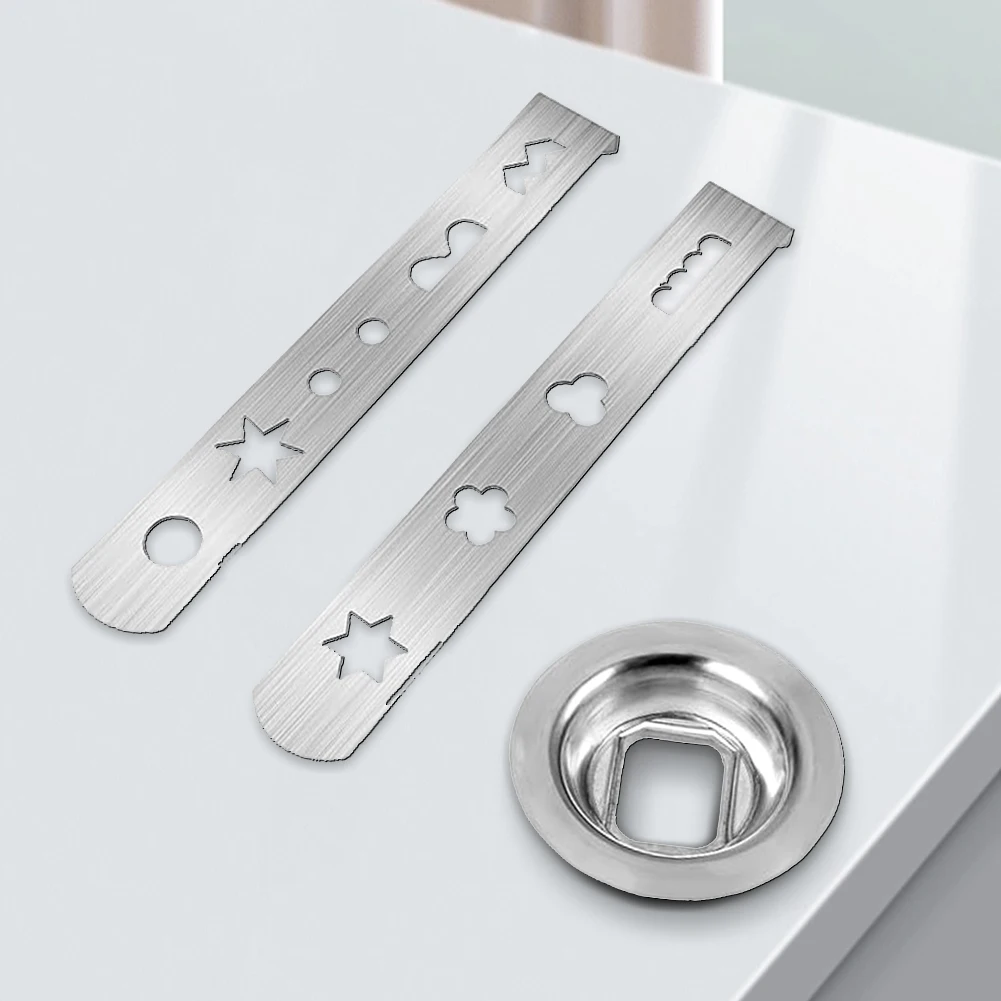 2 Pcs Meat Grinder Attachment Stainless Steel with Connection Ring Cookie Maker Attachment Biscuit Mould for Size 5 Meat Grinder