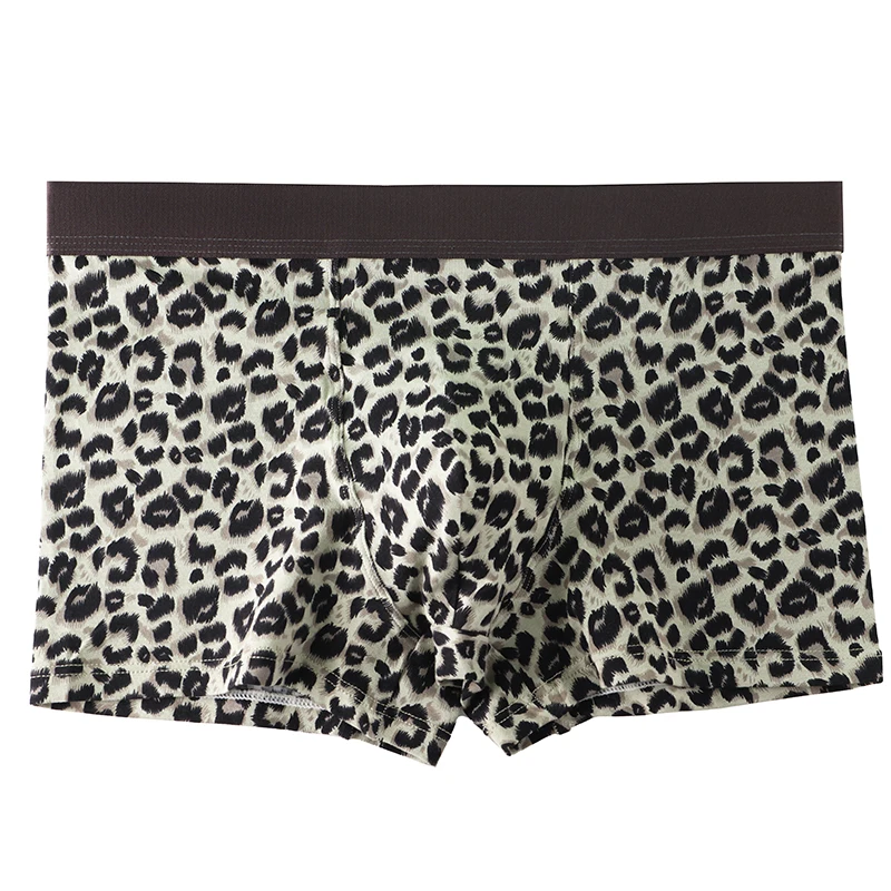 New Men's Panties Underwear Cotton Breathable Leopard Printing Underpants Boxers Shorts