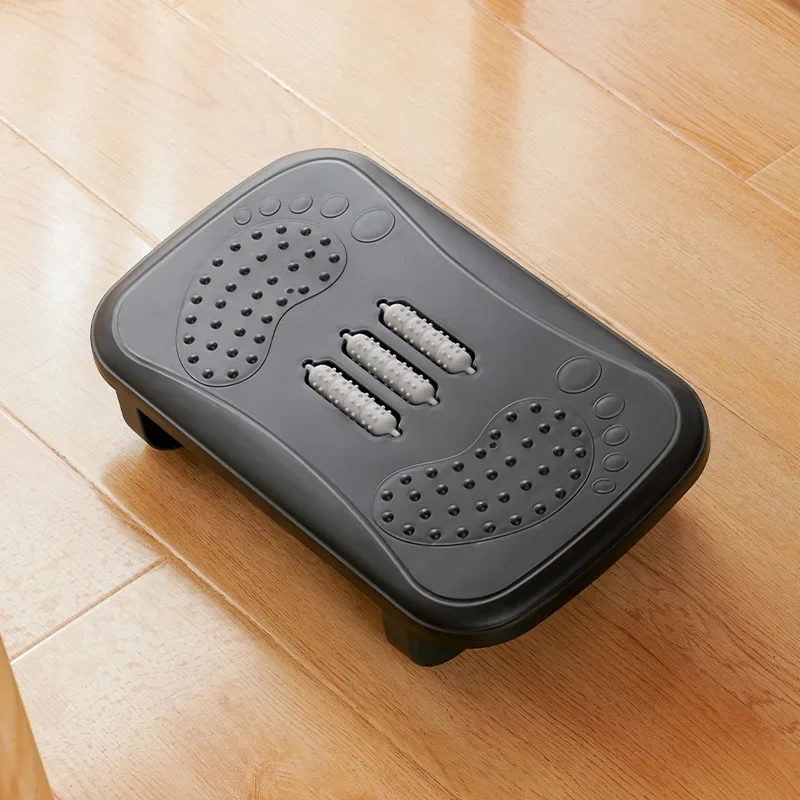 Portabilidade descanso para os pés sob a mesa apoio para os pés ergonômico com rolos de massagem descanso para os pés para trabalho de escritório em casa navio rápido