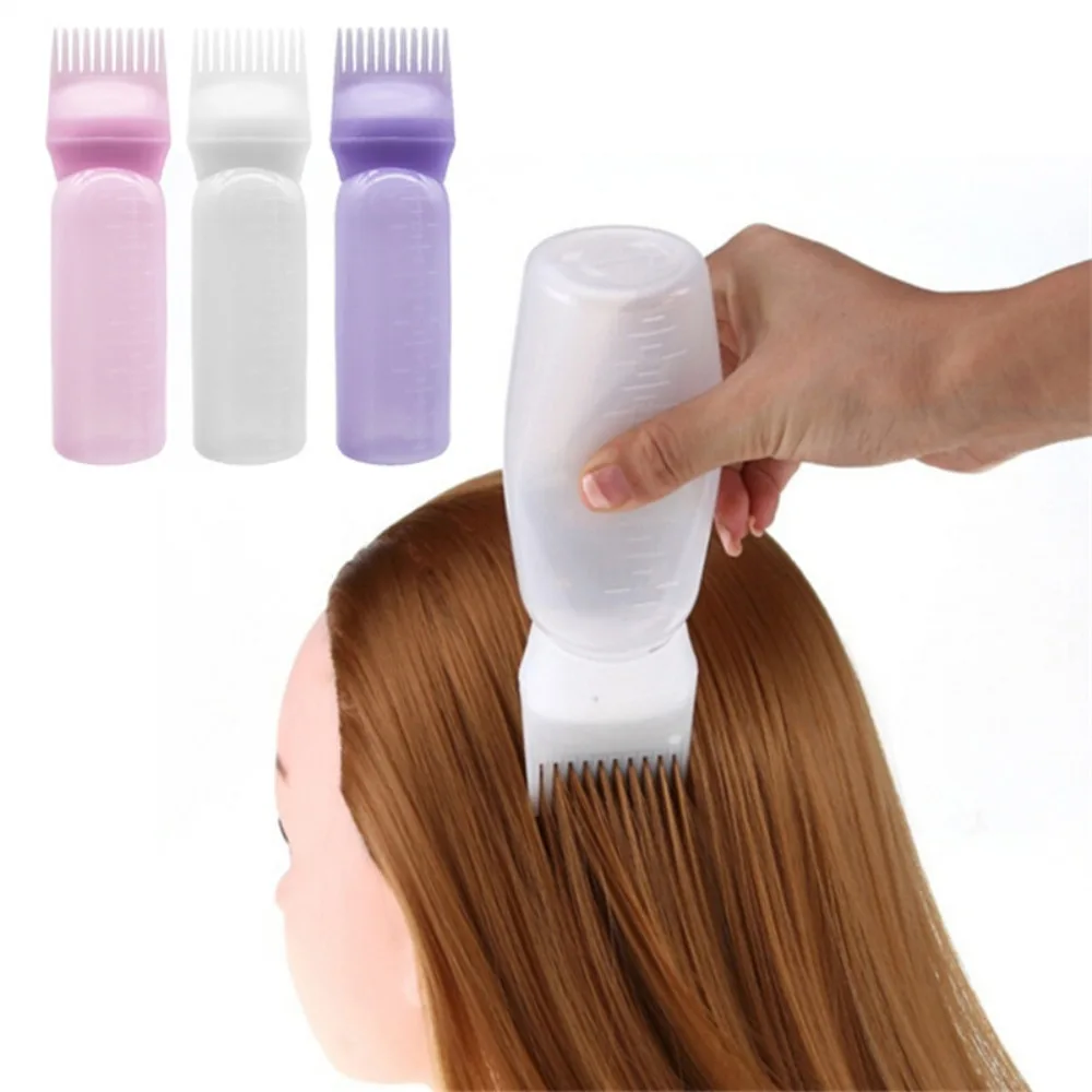Hair Oil Applicator Bottle Hair Dye Applicator Bottle Hair Dyeing Bottle Hair Dye Bottle 180ML Hair Dye Applicator Hair Oil Brush Bottles Refillable Shampoo Bottle Root Comb