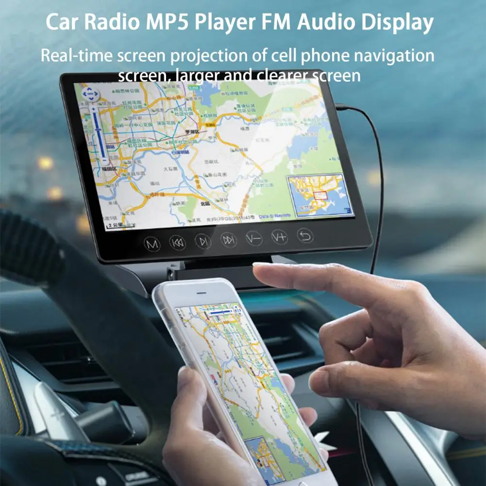 

1 Set 7 Inch Car Display Screen Touch Control 1080P LCD Wireless Car Radio Multimedia Video Monitor Auto Accessories