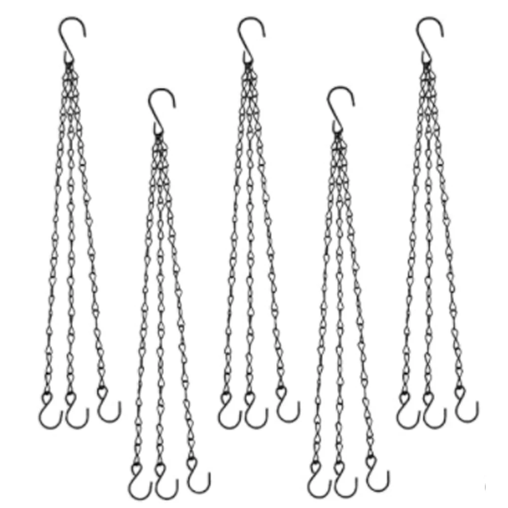 Flowerpot Hanging Chain Plant Chains Replacement Basket Chain with Hook and Clips for Feeders Lanterns and Ornaments