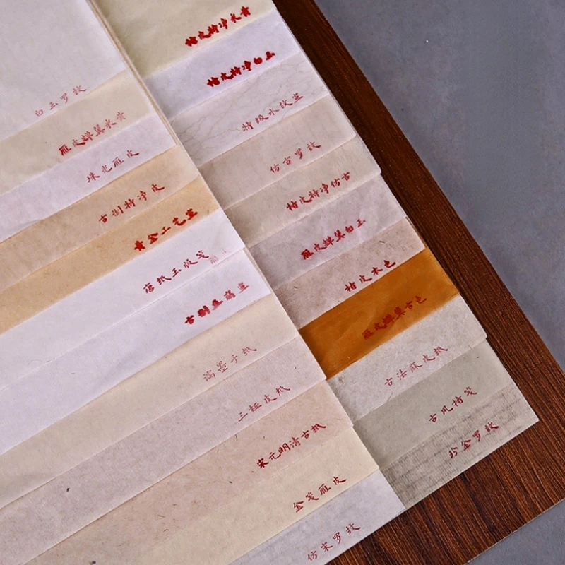Mulberry Sandalwood Bark Xuan Papier Vintage Calligraphy Painting Rice Paper Small Regular Script Calligrafia Rijstpapier Papel