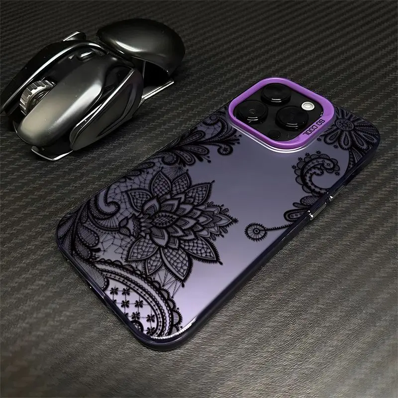 Y2K Original Totem Flowers Matte Shockproof Phone Case